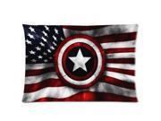 Captain American Shield And Flag Pillowcase