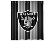 Oakland Raiders 01 Pattern Polyester Fabric Shower Curtain 60 By 72