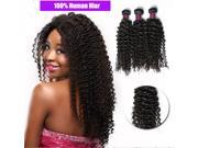 Brazilian Deep Curly Human Hair Bundles Fashion Hair Extension 3pcs lot