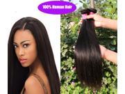 5A Peruvian Straight Hair Virgin Human Hair Extension Black 1 3pcs lot