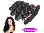 Unprocessed 6A Peruvian Virgin Hair Body Wave Human Hair Weave Hair Extension black 3pcs lot