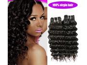 Peruvian Deep wave Curly Weave Human Hair Extensions Rosa Hair Products 3PCS lot