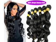 Top grade 6A Peruvian Virgin Hair 100% Human Hair Wavy Loose Hair Extension black pcs lot