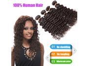 6A Malaysian Remy Hair Deep Wave Hair Products Human Hair Extension Black 3pcs lot