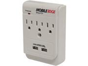 Mobile Edge MEAUAC 3 Outlets 450 joules DualPower DX AC and USB Charging Outlets