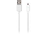 IESSENTIALS IPLH5 FDC WT Charge Sync Flat Lightning R to USB Cable 3.3ft White
