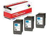 OWS® Compatible 3PK Inkjet Ink Unit for HP C6656 HP 56 Black Compatible Inkjet Ink For 3550 5550 5652 9650 9680