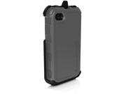 Ballistic HA0778 M185 Hard Core Case w Holster for Apple iPhone 4 4S Gray White