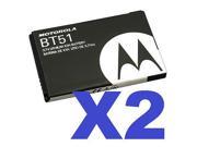 2x Motorola OEM BT51 Battery for MOTORIZR Z6tv Z6m W360 W490 W385 W510 W755 W220 K1m