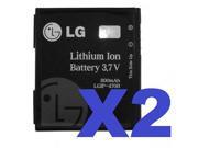 2 for 1 LG LGIP 470B OEM Battery for AX565 UX565 Decoy VX8610 Shine VX8700
