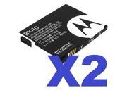 2x MOTOROLA OEM BX40 Cellphone Battery for RAZR2 V8 V9 V9m V9x U9