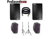 JBL EON615 WITH GATOR COVER TWO STAND AND 2 XLR CABLES