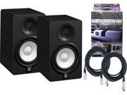 Pair of Yamaha HS5 70W Powered 2 way Studio Monitors w MoPads and Cables