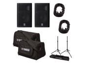 Yamaha DXR8 Powered Speaker w Stands Bags and Cables