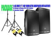 PACKAGE! 2 x JBL EON612 12 2 WAY 1000W ACTIVE LOUDSPEAKERS WITH BLUETOOTH 2x SPEAKER STANDS 2x XLARGE TO XLARGE XTX 25FT CABLES