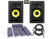 KRK RP6G3 NA Rokit 6 Generation 3 Powered Studio Monitor Free Talent Insolation PAD and PSC XLR Cables