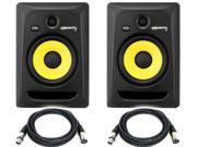 KRK RP8G3 NA Rokit 8 Generation 3 Powered Studio Monitor Pair FREE Talent cables XLR to XLR 18ft ea