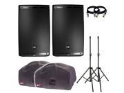 JBL EON615 15 Inch Two Way Multipurpose Self Powered Sound Reinforcement. With Free Covers Stands and XLR Cables.