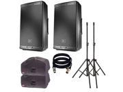 JBL EON612 12in 2 way Stage Monitor Powered Speaker System. With Free Covers Stands and XLR Cables.