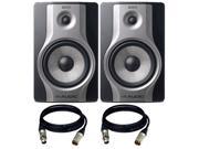 M Audio BX8 Carbon Speaker Studio Monitors for Music Production and Mixing. W Free XLR Cables.