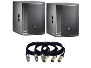 JBL PRX718XLF PAIR 18 Inch Self Powered Extended Low Frequency Subwoofer System. With Free XLR Cables.