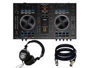 Denon DJ MC4000 2 Ch 2 Deck Serato DJ Controller New. W Tascam TH02 and 2 XRL Cables.