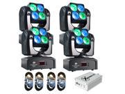 4 ADJ Products Inno Pocket Wash Mini Moving Head With Bright 40 . W Chauvet Xpress 512 and 4 DMX