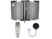 Talent VB1 Folding Portable Vocal Isolation Booth. With Behringer C 1 Mic and Pop Filter.