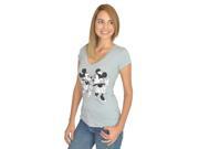 Disney Mickey Mouse and Minnie Mouse in love Women s Grey T shirt