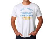 Tee Bangers Awesome Pilot Men's White T-shirt Tee Bangers Awesome Pilot Men's White T-shirt
