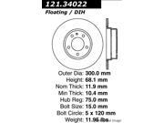Centric Disc Brake Rotor 121.34022 Centric Disc Brake Rotor 121.34022