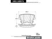Centric Parts 102.10571 102 Series Semi Metallic Standard Brake Pad
