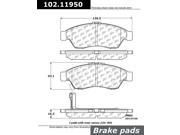 Centric Parts 102.11950 102 Series Semi Metallic Standard Brake Pad