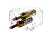 WinePro Recti Wine Bottle Rack Tabletop Display Organizer 5 Bottle Acrylic Wine Stand
