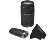 Canon EF 75 300mm f 4 5.6 III Telephoto Zoom Lens for Canon SLR Cameras PixiBytes Micro Fiber Cleaning Cloth