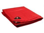 16ft X 20ft Heavy Duty Premium Red Poly Tarp 12 Mil Thickness