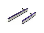 BisLinks® Silver Purple Dust Caps Micro SD USB Sim Slot Cover for Sony Xperia Z2 D6503