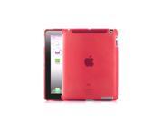 BisLinks® APPLE Smart Back TPU Transparent Tough Skin Gel Cover iPad 2 iPad 3 Red