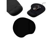 BisLinks® Black Anti Slip Gelee Jelly Big Foot Mouse Pad With Gel Wrist Support PC Laptop