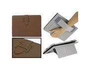 BisLinks® Brown Business Folio Case Cover Flip Stand Elastic Hand Strap Fr iPad 2 3 iPad 4