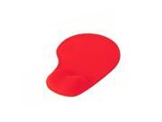 BisLinks® Red Anti Slip Gelee Jelly Big Foot Mouse Pad With Gel Wrist Support PC Laptop