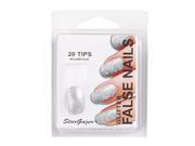 Stargazer Cosmetics 20 Re Usable False Nails Tips Glitter Glue Silver