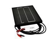 Instapark® 5W High Efficiency Mono Crystalline Solar Panel with 3 Amp Charge Controller Color Black