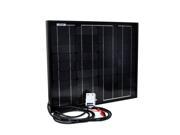 Instapark® 30W High Efficiency Mono Crystalline Solar Panel with 3 Amp Charge Controller Color Black