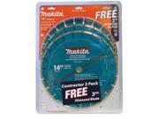 Makita A 94932 Contractor 3 pack of 14 Diamond Blades