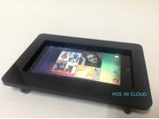 Nexus 7 VESA Mount Anti theft Security Enclosure Black Acrlyic material for POS Kiosk Store Display Square Card Reader