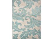 Jaipur BL82 Hand Tufted Floral Wool Art Silk Ivory Blue Area Rug 5x8
