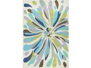 Jaipur CO16 Abstract Blue Green Indoor Outdoor Area Rug 7.6x9.6
