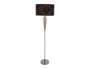 Glass and Metal 64 Floor Lamp with Metal Base in Glass Shade