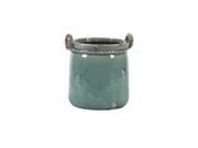 Modern and Classic Style Blue Artic Small Planter Home Accent Decor Imax 40293